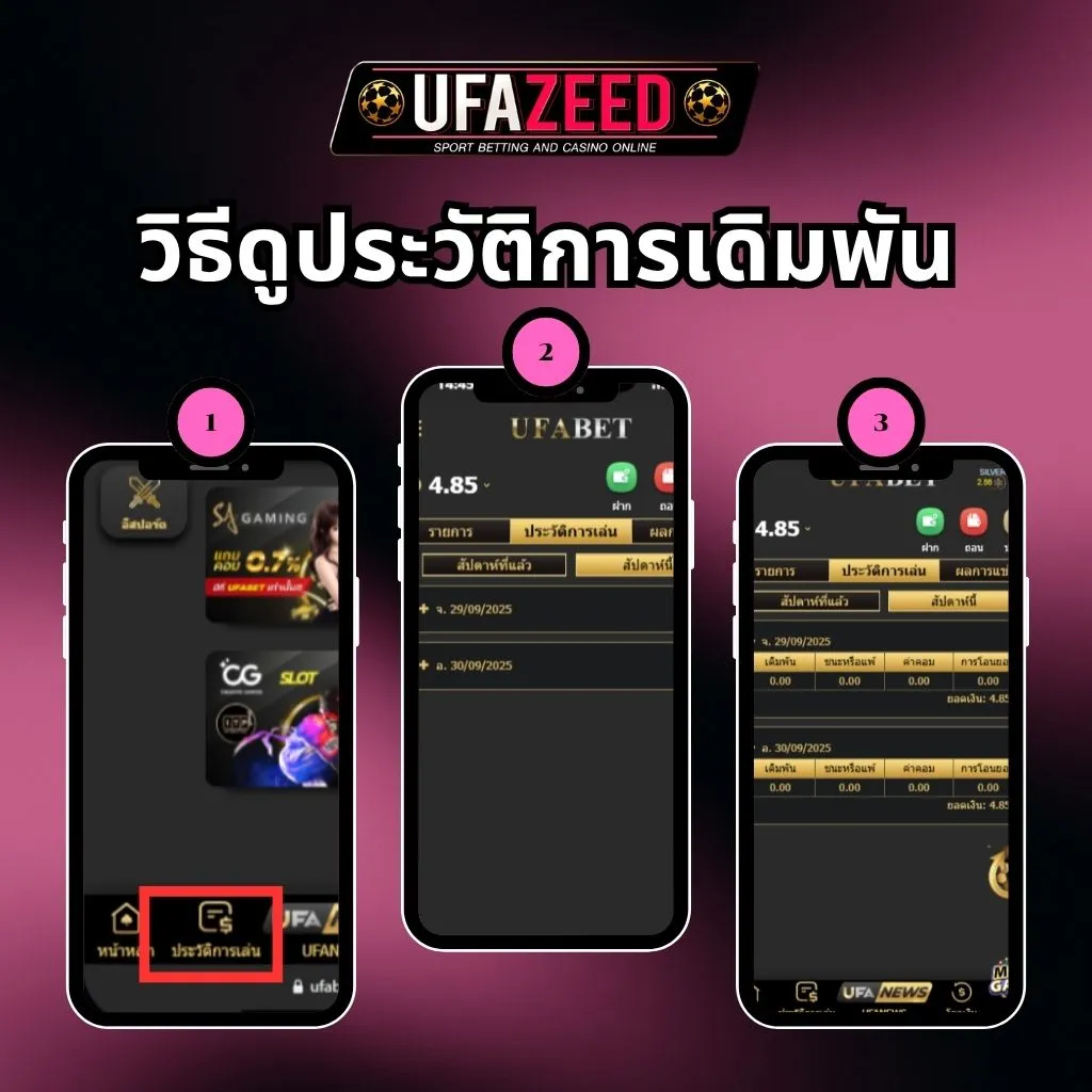 วิธีดูประวัติการเดิมพัน UFAZEED